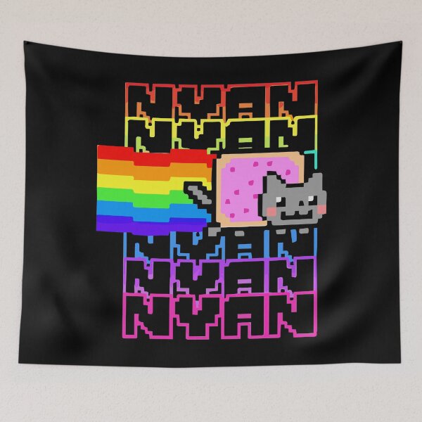 Item preview, Nyan Cat Rainbow Pixel Art Pattern Y2K designed and sold by TrxshWear.