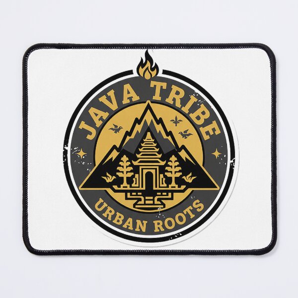 Item preview, Java Tribe Urban Roots Temple Mountain Badge Sticker designed and sold by cannsuh.