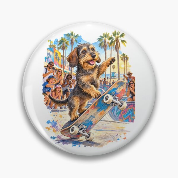 Item preview, Wild-Haired Wire-Haired Dachshund Skateboard Star designed and sold by Russell Thorne.