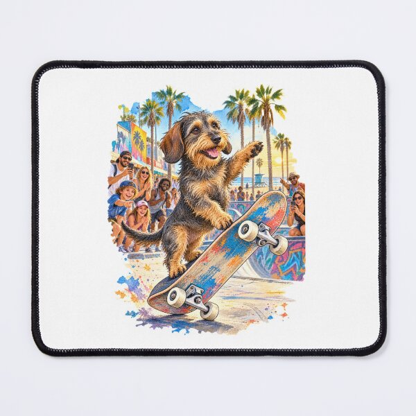 Item preview, Wild-Haired Wire-Haired Dachshund Skateboard Star designed and sold by Russell Thorne.