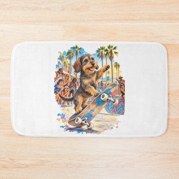 Item preview, Wild-Haired Wire-Haired Dachshund Skateboard Star designed and sold by Russell Thorne.