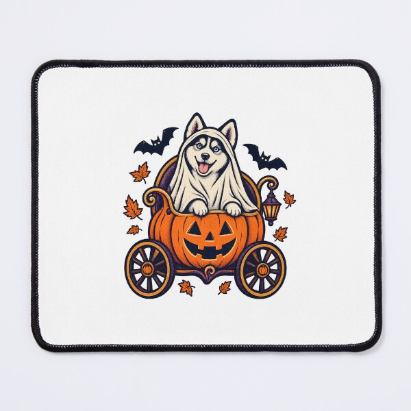 Item preview, Halloween Dogs Pets Husky Pumpkin Carriage designed and sold by calicito.