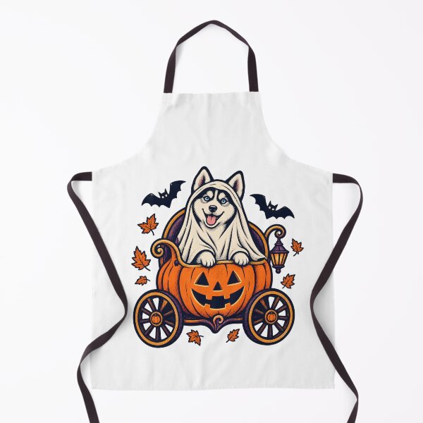 Item preview, Halloween Dogs Pets Husky Pumpkin Carriage designed and sold by calicito.