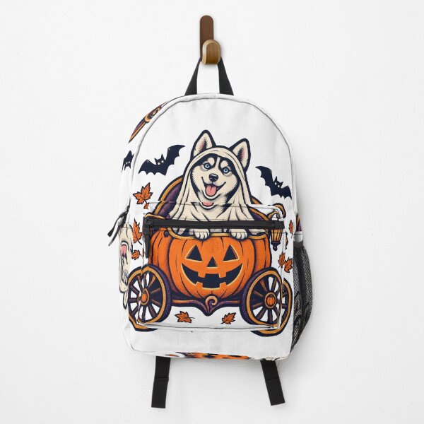 Item preview, Halloween Dogs Pets Husky Pumpkin Carriage designed and sold by calicito.