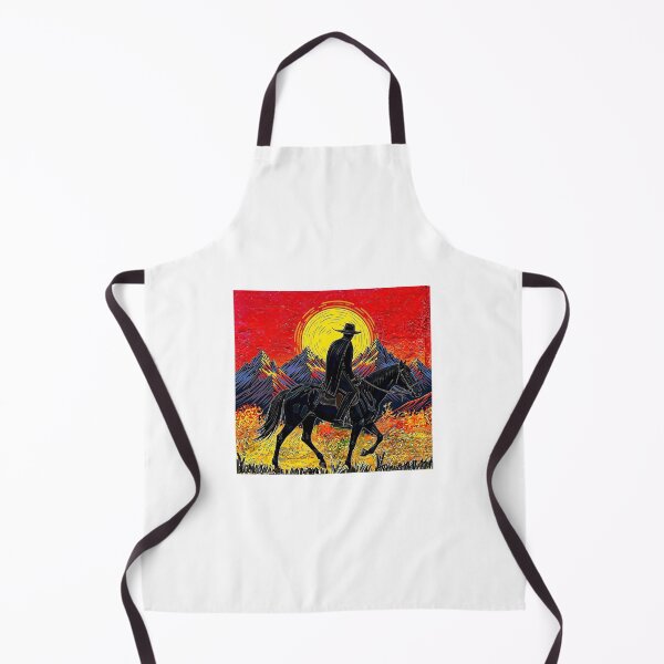 Item preview, Cowboy looking at mountains. designed and sold by pandaprintart.
