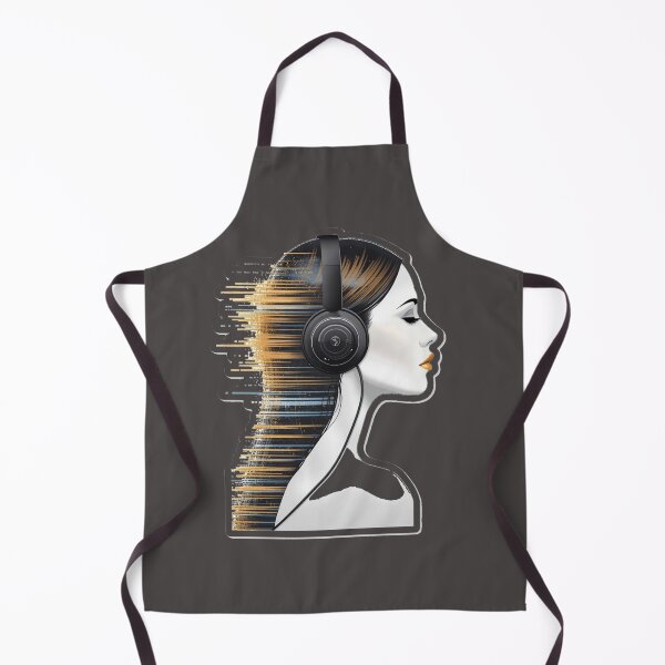 Item preview, Glitch Aesthetic Girl with Headphones designed and sold by MargaretPolanco.