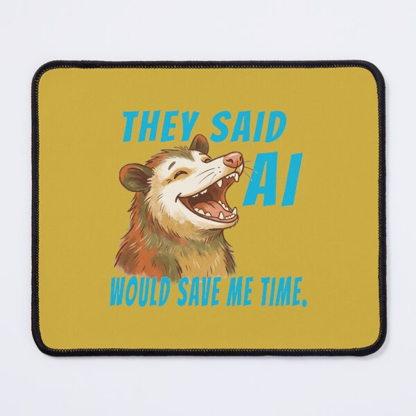 Item preview, They said AI would save me time - screaming possum satire designed and sold by 8--ball.