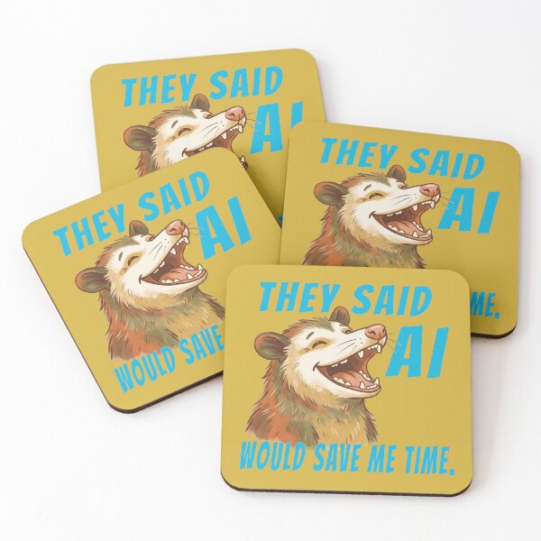 Item preview, They said AI would save me time - screaming possum satire designed and sold by 8--ball.