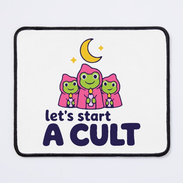 Item preview, Let's start a cult - funny cute candle frogs dark humor designed and sold by GagShots.