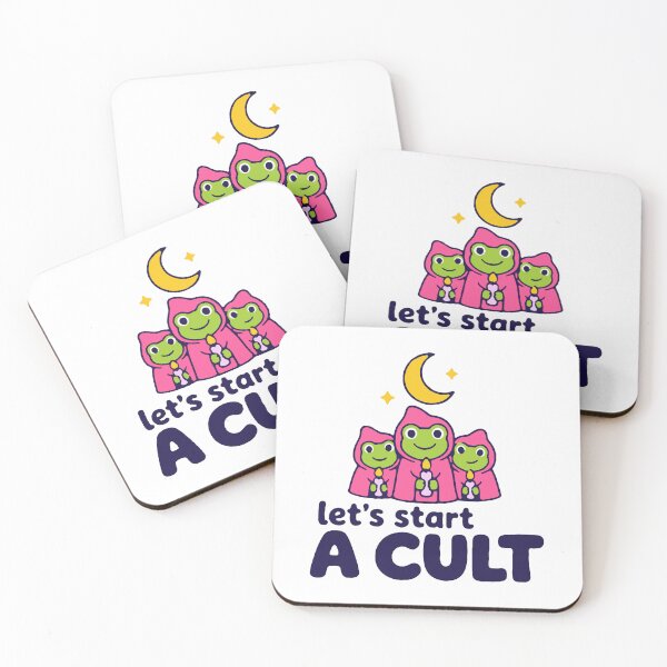Item preview, Let's start a cult - funny cute candle frogs dark humor designed and sold by GagShots.