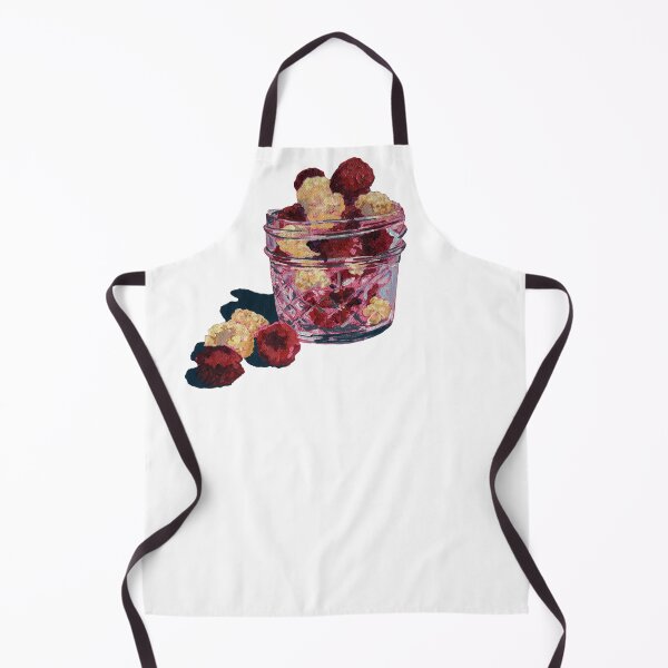 Item preview, Hand Painted Garden Raspberries in a glass jar designed and sold by KateIvesArt.