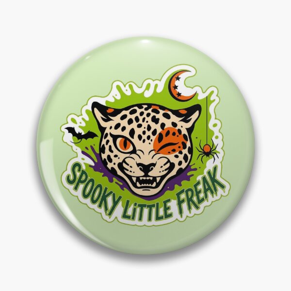 Item preview, Spooky Little Freak - Retro Lime Halloween Leopard designed and sold by TatyanaArt.