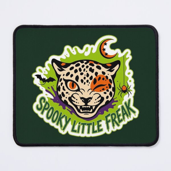 Item preview, Spooky Little Freak - Retro Lime Halloween Leopard designed and sold by TatyanaArt.