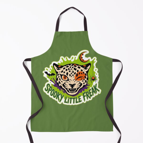 Item preview, Spooky Little Freak - Retro Lime Halloween Leopard designed and sold by TatyanaArt.