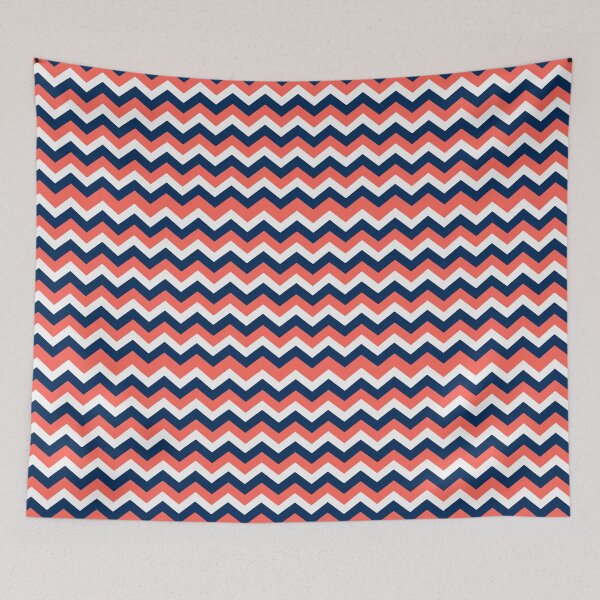 Item preview, Coral Navy Chevron Zigzag Stripe Pattern designed and sold by AIG - Andrei Ilie Graphics.