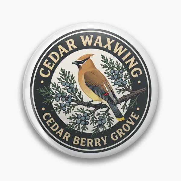 Item preview, Cedar Waxwing Juniper Berry Cedar Tree Illustration designed and sold by shifumart.