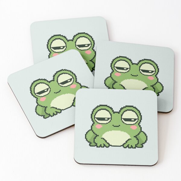 Item preview, Unimpressed Frog | Funny Kawaii Pixel Art designed and sold by MrDev.