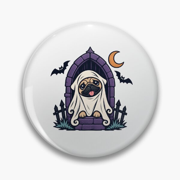 Item preview, Halloween Dogs Pets Pug Spooky Castle designed and sold by calicito.