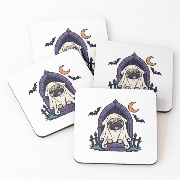 Item preview, Halloween Dogs Pets Pug Spooky Castle designed and sold by calicito.