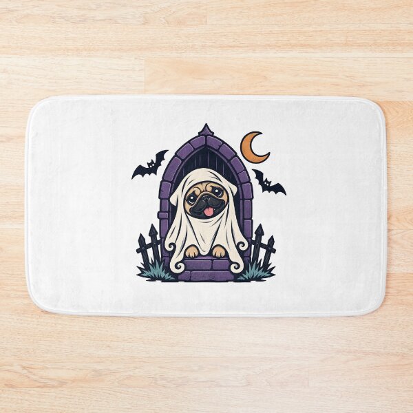 Item preview, Halloween Dogs Pets Pug Spooky Castle designed and sold by calicito.