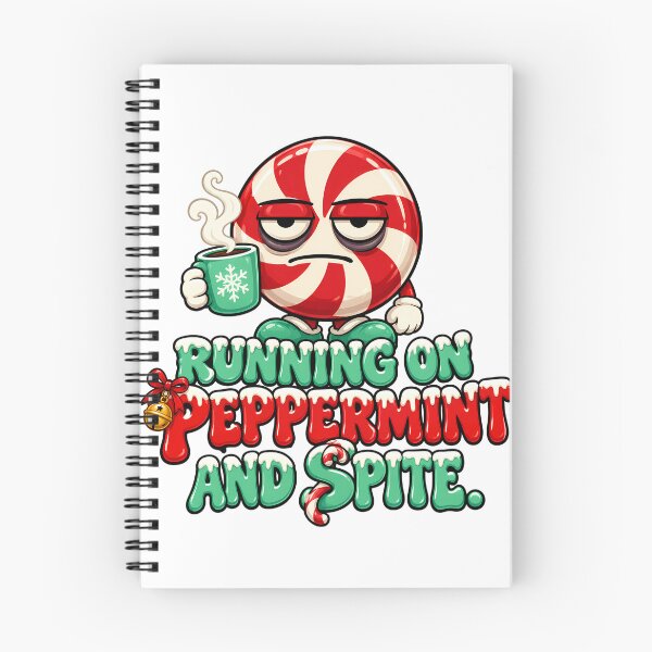 Item preview, Running On Peppermint And Spite Christmas designed and sold by WhimsyPeachCo.