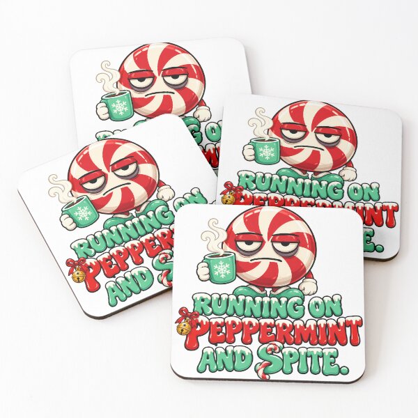Item preview, Running On Peppermint And Spite Christmas designed and sold by WhimsyPeachCo.