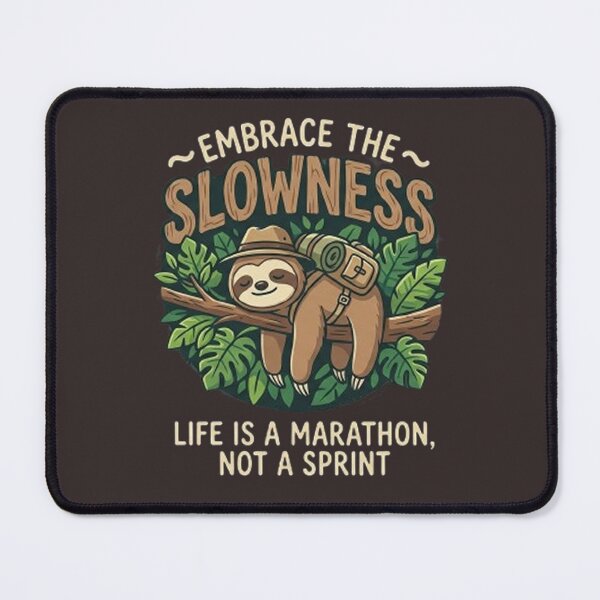 Item preview, Embrace The Slowness Sloth Vintage Hiking Meme designed and sold by PetalsPaws.
