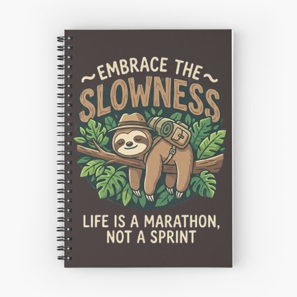 Item preview, Embrace The Slowness Sloth Vintage Hiking Meme designed and sold by PetalsPaws.