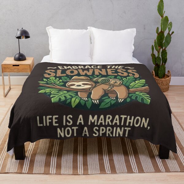 Item preview, Embrace The Slowness Sloth Vintage Hiking Meme designed and sold by PetalsPaws.