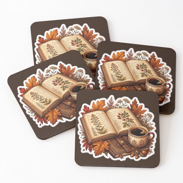 Item preview, Autumn Vintage Books and Coffee Cozy Vibes designed and sold by MargaretPolanco.