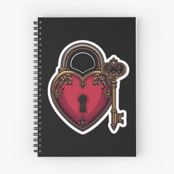 Item preview, Heart Lock and Key Valentine Romance designed and sold by MargaretPolanco.