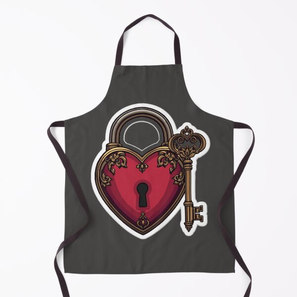Item preview, Heart Lock and Key Valentine Romance designed and sold by MargaretPolanco.