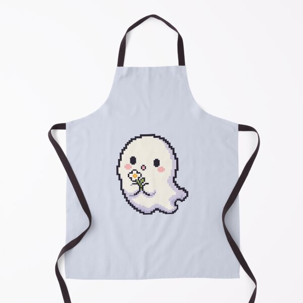 Item preview, Cute Ghost with Flower | Kawaii Pixel Art designed and sold by MrDev.