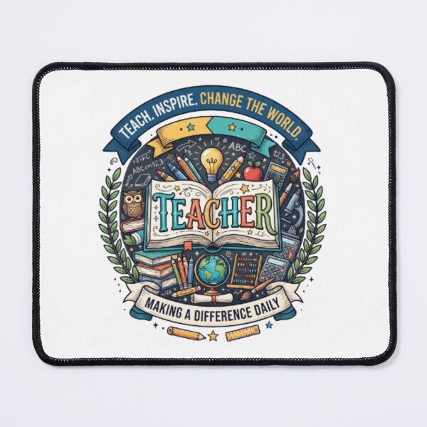 Item preview, Teach Inspire Change The World Teacher Shirt designed and sold by PixelStyle Studio.