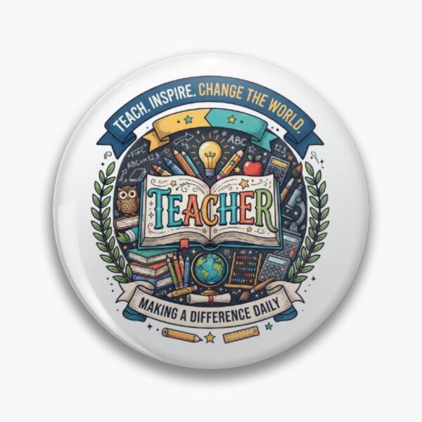 Item preview, Teach Inspire Change The World Teacher Shirt designed and sold by PixelStyle Studio.