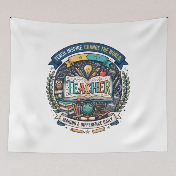 Item preview, Teach Inspire Change The World Teacher Shirt designed and sold by PixelStyle Studio.
