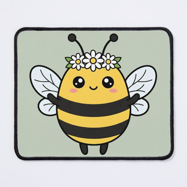 Item preview, Cute Bee with Flower Crown designed and sold by Rocklights.