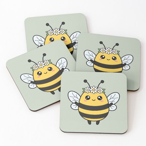 Item preview, Cute Bee with Flower Crown designed and sold by Rocklights.