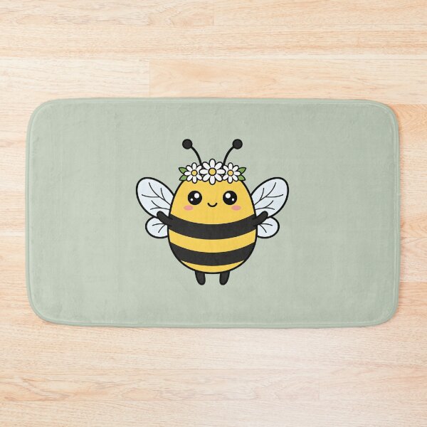 Item preview, Cute Bee with Flower Crown designed and sold by Rocklights.