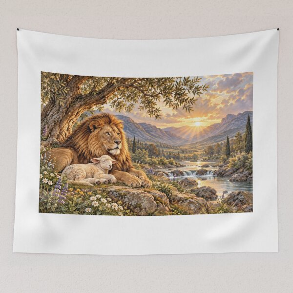 Item preview, Peace in the Valley — The Lion and the Lamb designed and sold by PeanutGalSean.
