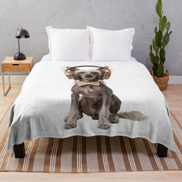 Item preview, Dapper Chinese Crested Dog with Bronze Headphones designed and sold by Sulco Design.