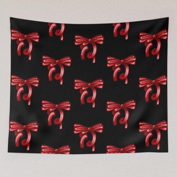Item preview, Red Festive Bow with Stars Pattern designed and sold by vikko-art.