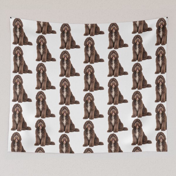 Item preview, Newfiedoodle Dog brown designed and sold by BackgroundND.