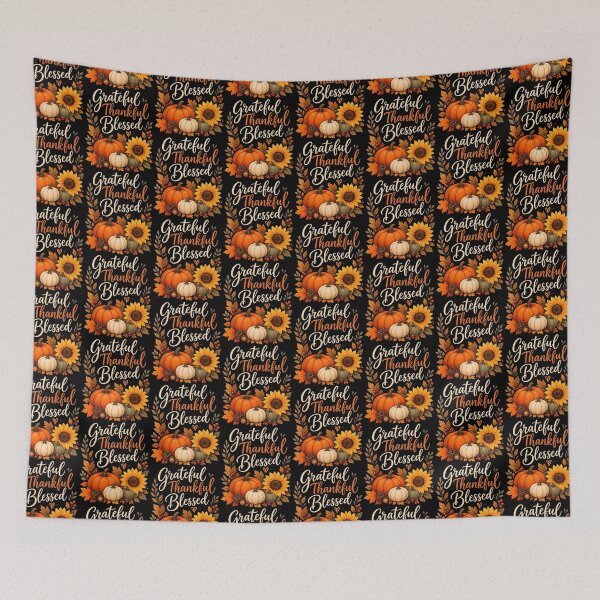 Item preview, Grateful Thankful Blessed Fall Pumpkin Autumn designed and sold by Pider-Vampire.