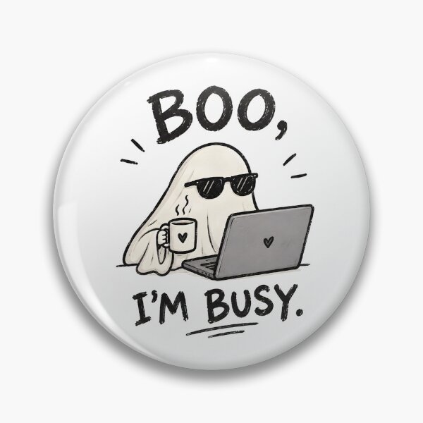 Item preview, Boo, I'm Busy | Funny Ghost Working from Home Halloween designed and sold by kstheladesigns.
