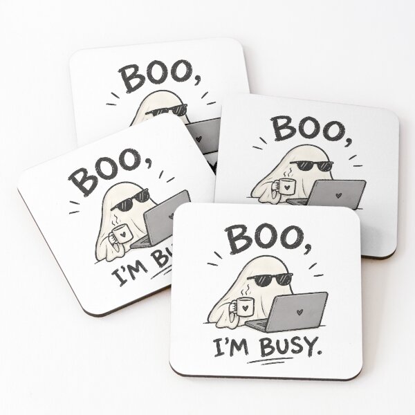 Item preview, Boo, I'm Busy | Funny Ghost Working from Home Halloween designed and sold by kstheladesigns.