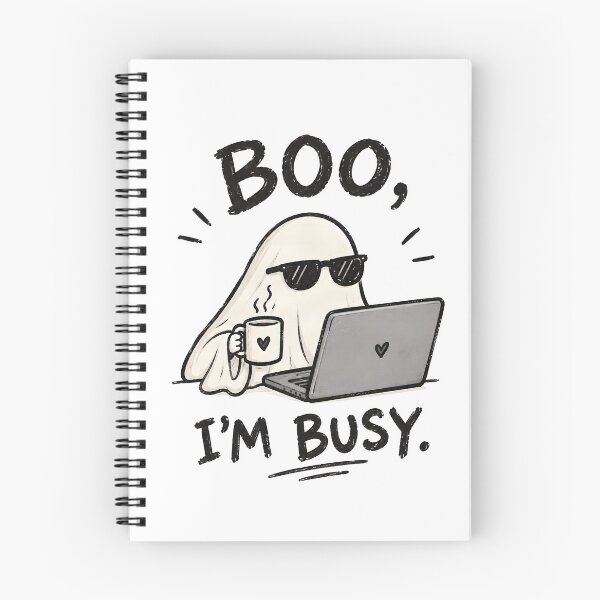 Item preview, Boo, I'm Busy | Funny Ghost Working from Home Halloween designed and sold by kstheladesigns.