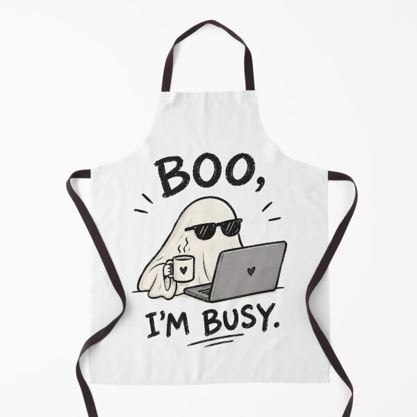 Item preview, Boo, I'm Busy | Funny Ghost Working from Home Halloween designed and sold by kstheladesigns.