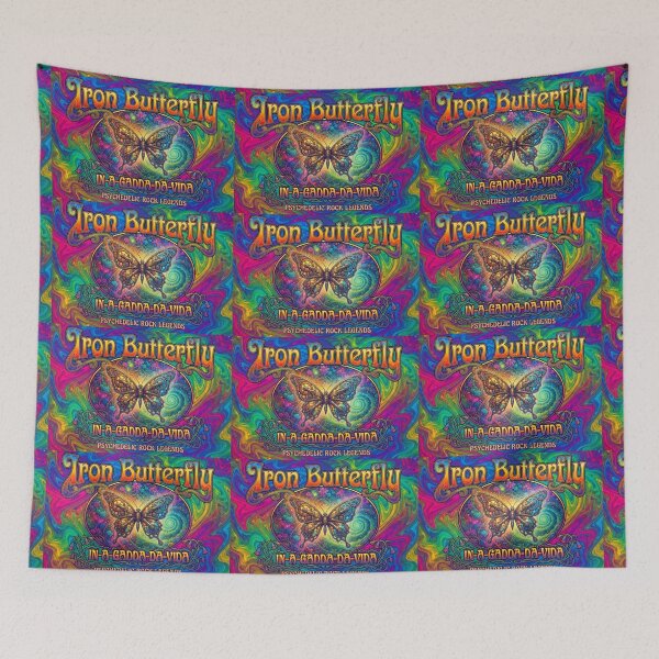 Item preview, Cool Retro Iron Butterfly Psychedelic Poster designed and sold by Halifaxartguy.