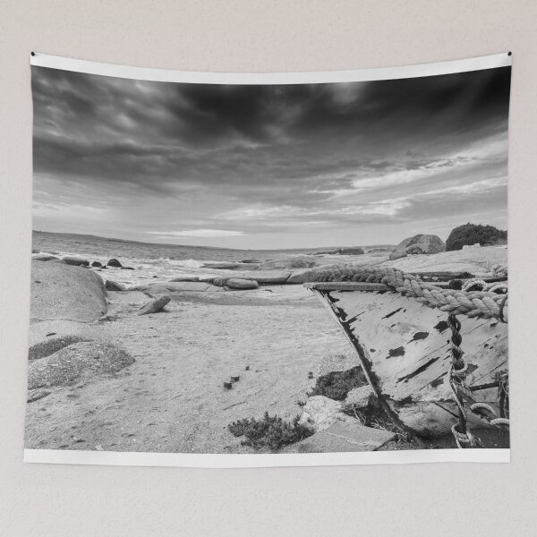 Item preview,  Dramatic Clouds and Weathered Fishing Wreck designed and sold by Faith Based Decor & Art &Gifts.